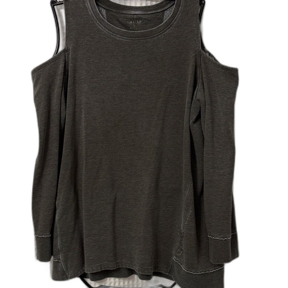 Calvin Klein Performance Dark Gray Cold Shoulder Sweatshirt Size 1X